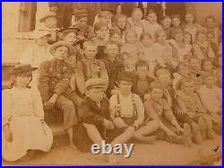 1890's SCHOOL CLASS PHOTOS X 6 VINTAGE GRAMMAR KIDS COUNTRY RURAL CABINET PHOTO