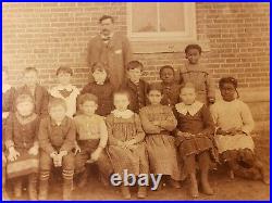 1890's SCHOOL CLASS PHOTOS X 6 VINTAGE GRAMMAR KIDS COUNTRY RURAL CABINET PHOTO