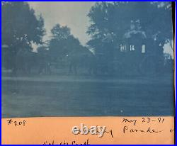 1891-92 VTG 17 Cyanotype Prospect Park Brooklyn NY Wheelchair Lady Kids Carriage