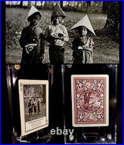 1895 High Grade Black Americana Antique Photo Playing Cards Historic Game Single