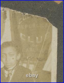 1896-1912 Cabinet Photo Black Americana Republican Club Of Carlisle, Pa. Banner