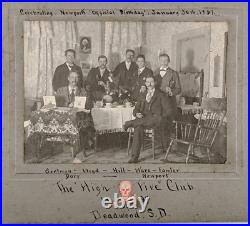 1897 Photographs Men Of The High Five Club Deadwood South Dakota