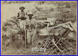 1899 AFRICAN AMERICAN Hansen & Finger CUBA Bones SKULLS Pile Cabinet Card PHOTO