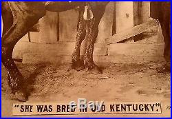 1899 Black Americana Green River Whiskey Advertising Photo 19x22 Antq. FrameSEE
