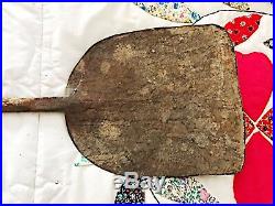 18th c. Wrought Iron Peel RARE Signed AH & Decorated. Fr an Old Collection