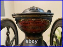 1901 Landers Frary & Clark #20 Cast Iron Coffee Grinder Original Paint