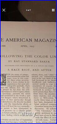 1907ATLANTA RACE RIOTTHE AMERICAN MAGAZINEPRE 1st EdFOLLOWING THE COLOR LINE