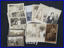 1910-30 antique AFRICAN AMERICAN PHOTOS rppc FAMILY PORTRAITS lot of 13