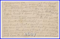 1910s African American Preacher, Wife & Dog RPPC Photo