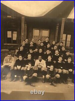 1912 Integrated Prep School Football Team With African American Player/Coach
