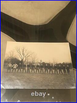 1912 Photo Early Integrated Football Team With African American Player/Coach