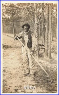1912 RPPC African American Laborer Pinehurst NC Jim Crow Era Real Photo Postcard 1912 RPPC African American Laborer Pinehurst NC Jim Crow Era Real Photo Postcard