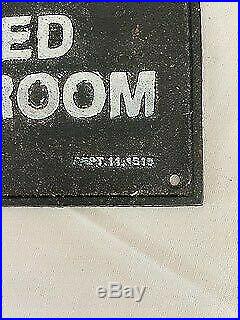 1915 Cast Iron Sign Colored Waiting Room Black Americana Segregation Sign