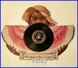 1919 The Watermelon Coon Talking Book Corp. Emerson Phono Die-cut 78 Shellac