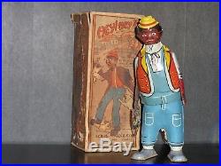 1920's US Made Marx Hey Hey The Chicken Snatcher Tin Wind Up Toy Near Mint in OB