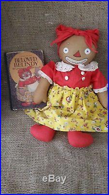 1920s/30s Johnny Gruelle's storybook & 18 tall Georgene Beloved Belindy doll