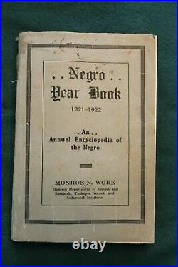 1921-22 Negro Year Book Monroe N Work Tuskegee Normal & Industrial Institute