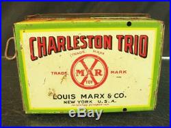 1921 Marx Charleston Trio Tin Wind Up Roof Dancing Jigger Toy Black Americana