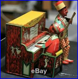 1921 Strauss Ham & Sam Minstrel Team Tin Wind-Up Toy Black Americana Antique