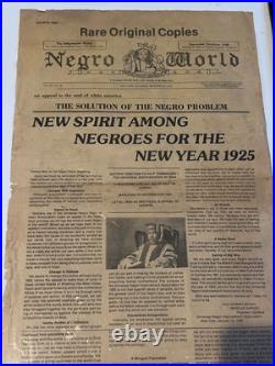 1923 Universal Negro Improvement Association Negro World Newspaper Marcus Garvey
