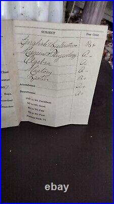 1926/27 Dunbar Colored High School Report card Mobile Alabama