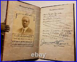 1927 1st Black Actor In Lead Role James Lowe Orig Passport Rare Hollywood Icon