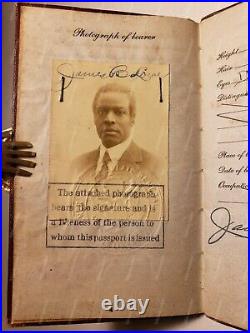 1927 1st Black Actor In Lead Role James Lowe Orig Passport Rare Hollywood Icon