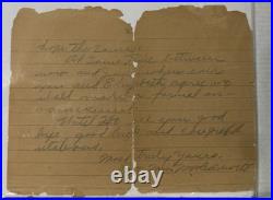 1930's African American Engagement Black History photo Letter Parents Said Yes