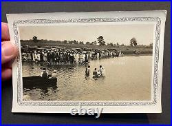 1930s African American Black River Baptism Snapshot Photos Shreveport LA