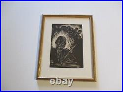 1930s Black Americana Portrait Collection Woodcut Sloan Art Deco Antique Rare