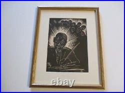 1930s Black Americana Portrait Collection Woodcut Sloan Art Deco Antique Rare