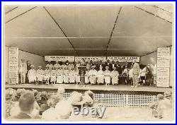 1930s Black Evangelist Traveling Revival Show State Fair Photo with Signs