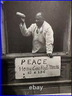 1938 African American Poster Peace Home Cooked Meals 10 & 15 cent
