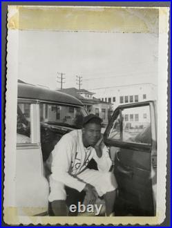 1940-50s Negro League Baseball HOF Satchel Paige Uniformed Snap Shot