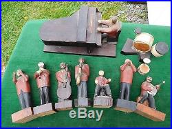 1940's Early Black Americana Folk-Art Carved Musicians Amazing Collection