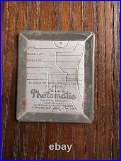 1940s Blurred Face Children Weird Branch Stick PHOTOMATIC PHOTOBOOTH PHOTO