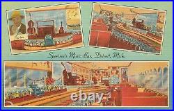 1940s Sportree's Music Bar, Detroit, Michigan Postcard Black Americana RARE