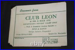 1950's African American Photo Souvenir CLUB LEON & MICKEY'S BAR Louisville KY