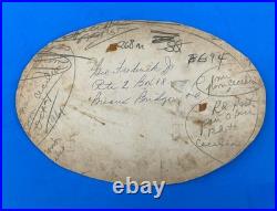 1950s African-American Couple Oval Portrait Vtg Hand-Tinted Photo Card 9x13