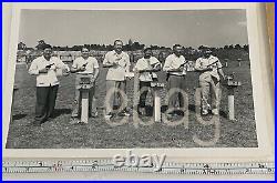 1951 Pistol Club Vtg x2 Photo & Negatives Gun Range Guns PRESS PHOTO PACK w COA