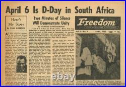 1952 FREEDOM Harlem newspaper PAUL ROBESON, LORRAINE HANSBERRY, CHARLOTTA BASS