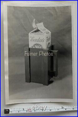 1952 Vintage BORDEN MILK ADVERTISING Press Photo Pack OOAK Milk Carton Holder