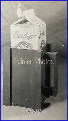 1952 Vintage BORDEN MILK ADVERTISING Press Photo Pack OOAK Milk Carton Holder