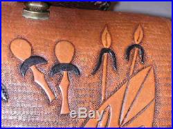 1960's Amazing Afro-American Tooled Leather Purse by WTF