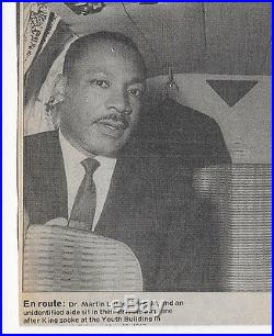 1965 MARTIN LUTHER KING SIGNED Book with Photo & Newspaper Autograph PSA/DNA LOA