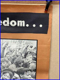 1967RARE AFRICAN AMERICANA Fight for Freedom Strike Poster ANTI WAR/CIVIL RIGHTS