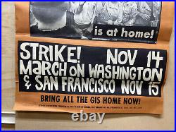 1967RARE AFRICAN AMERICANA Fight for Freedom Strike Poster ANTI WAR/CIVIL RIGHTS