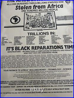 1968 African American Slavery GOBOA Reparations Stolen From Africa Political