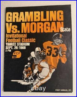 1968 Grambling vs Morgan State Program Yankee Stadium HBCU NYC 1st Invitational