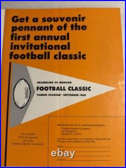 1968 Grambling vs Morgan State Program Yankee Stadium HBCU NYC 1st Invitational